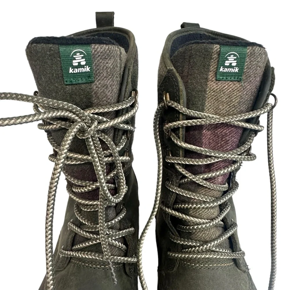Kamik 3M Thinsulate Water Resistant Genuine Leather Lace Up High Boots Womens 7 - Picture 9 of 13